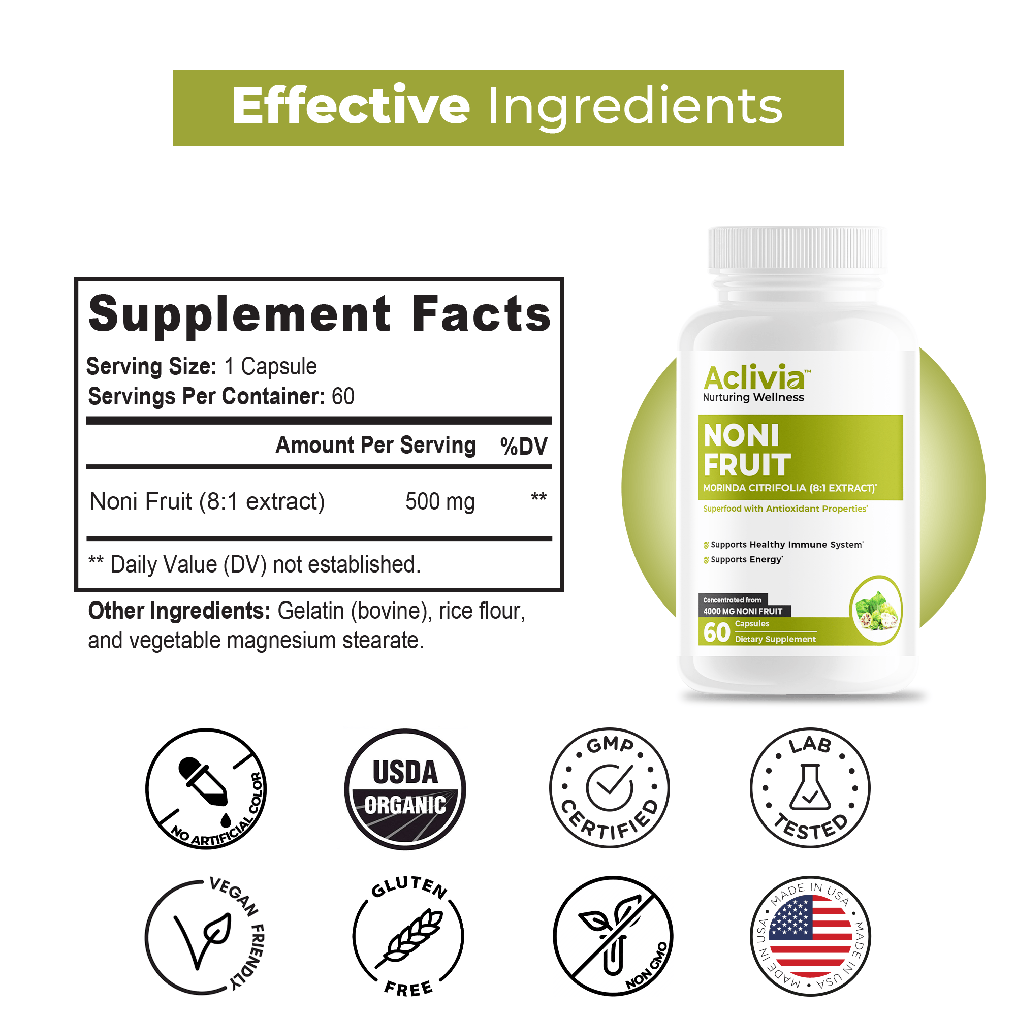 Aclivia Noni Fruit Supplement