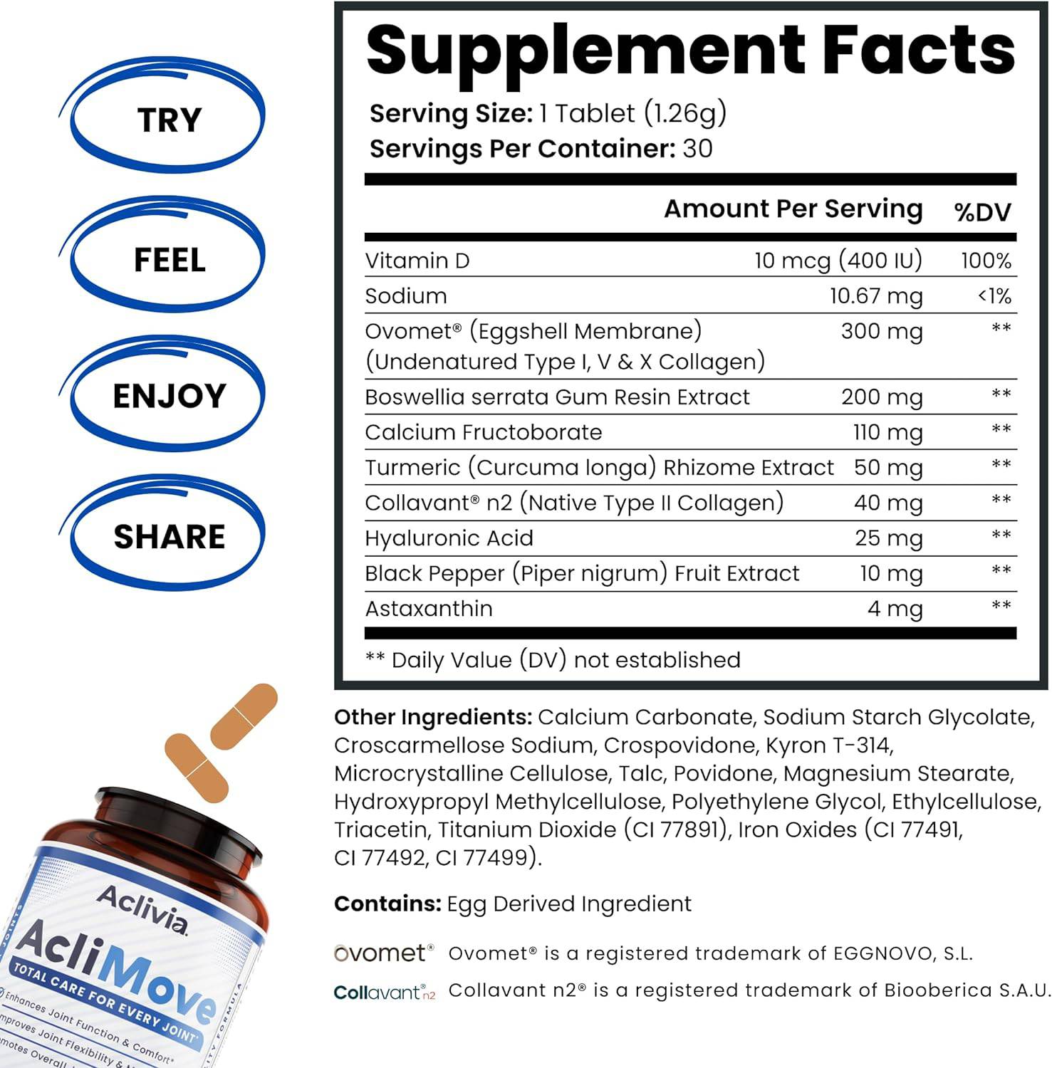 Aclivia Aclimove - Joint Support Supplement